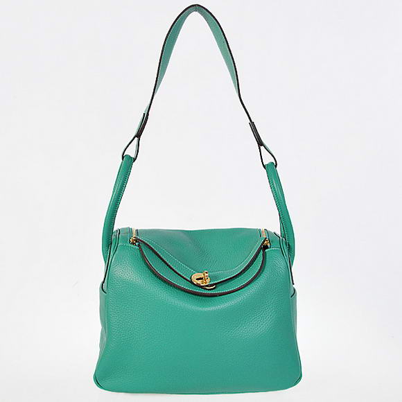 H1057 Hermes Lindy 30CM Havanne Borse 1057 in pelle verde oro